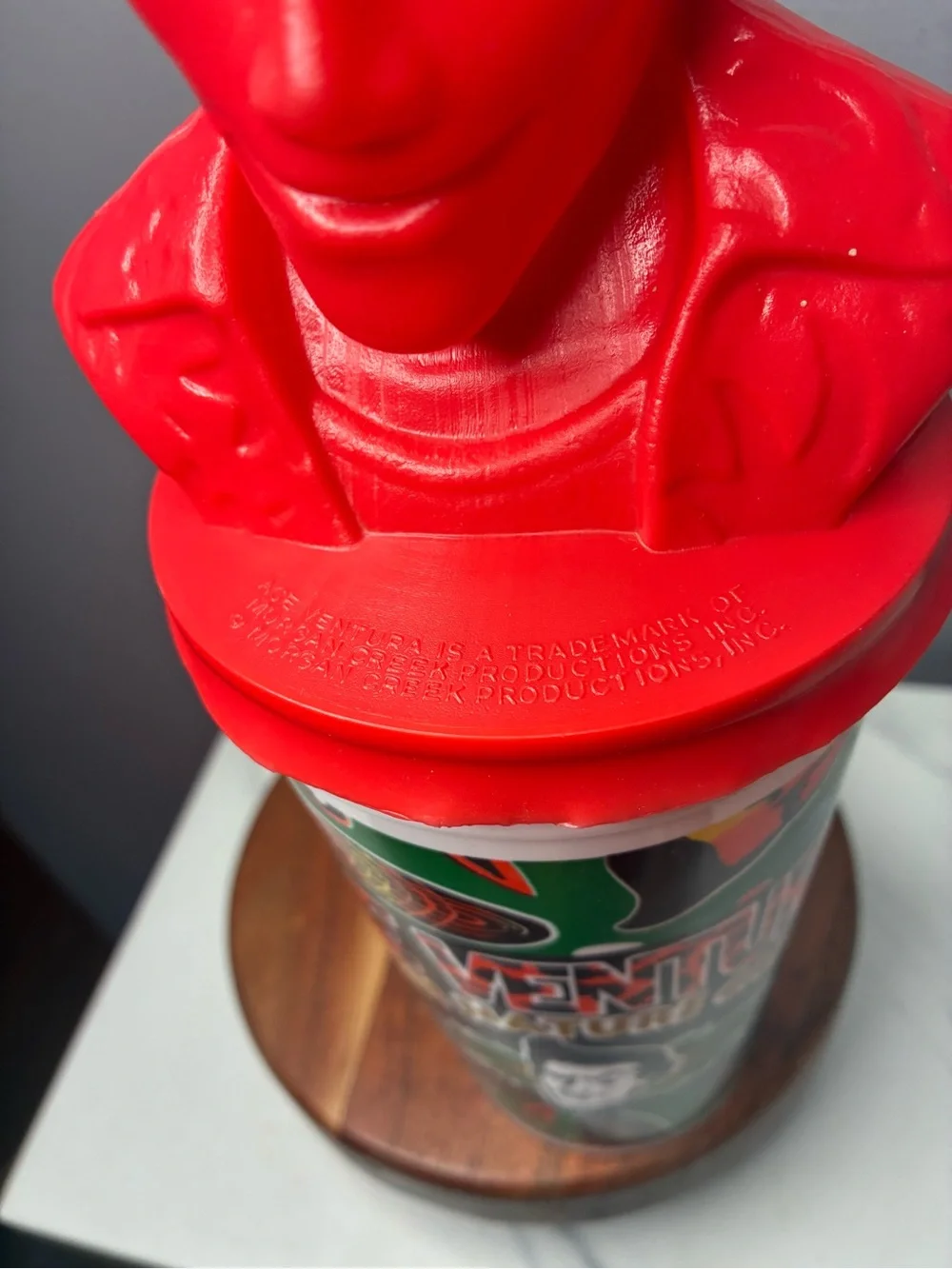 Ace Ventura Promotional Bust Cup with Straw 1990s Movie Collectible